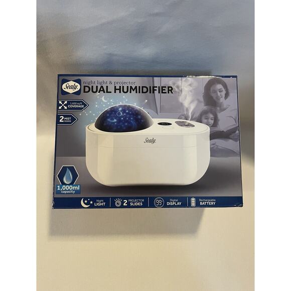 Sealy Dual Spray Humidifier w/ Night Light & Projector w/ 2 Slide Show (HU-103) - Picture 1 of 3
